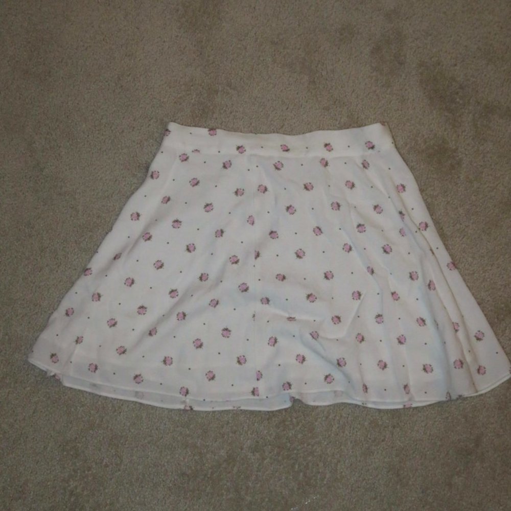 ARITZIA sunday best floral white skirt mini